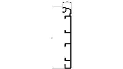 AWP 302 Doorframe 99mm 3 layer - 6000 mm